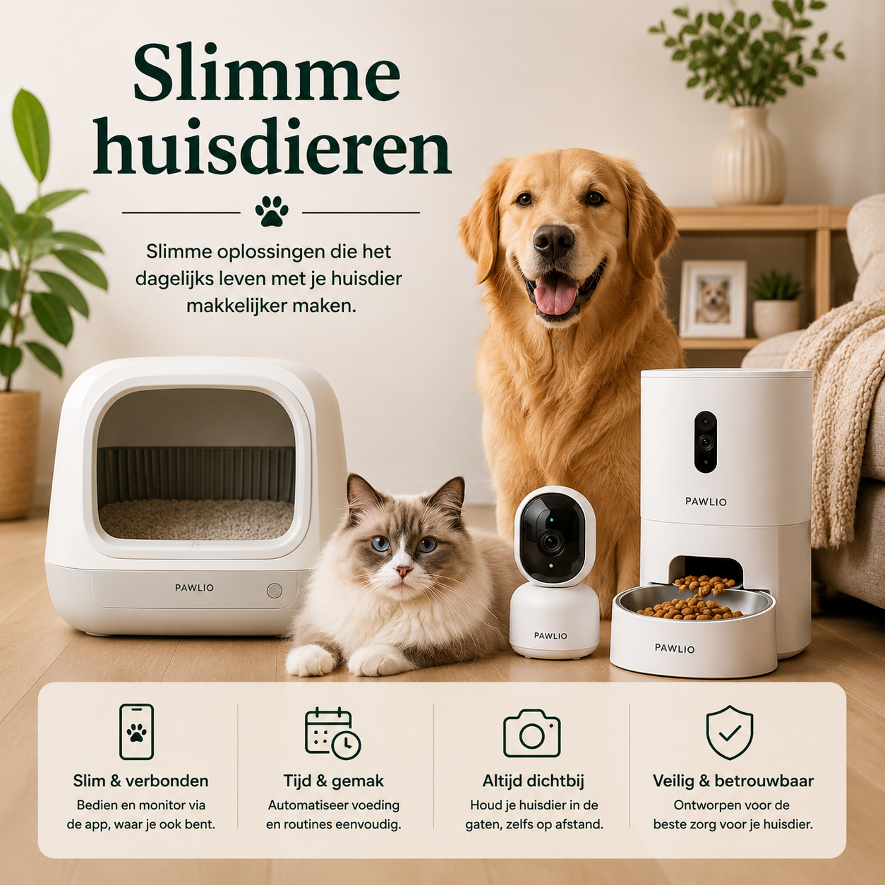 Pawlio slimme huisdierenproducten met SmartFeeder, SmartView en SmartLitter