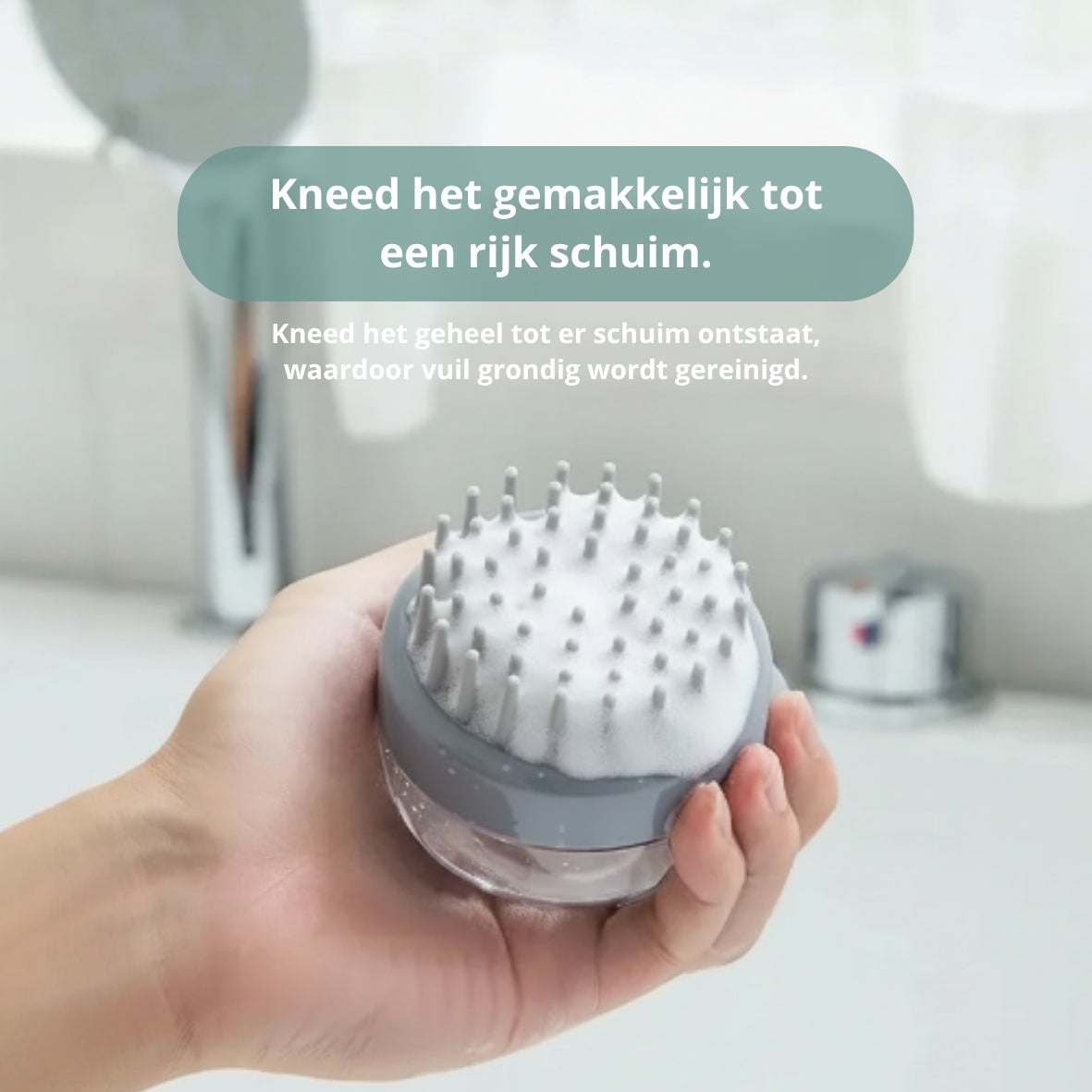 🐾 Wasborstel met shampoodispenser voor honden en katten – zachte massage- en wasborstel