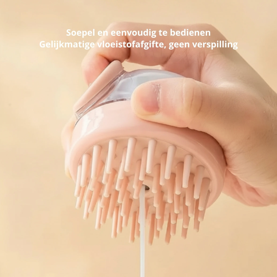 🐾 Wasborstel met shampoodispenser voor honden en katten – zachte massage- en wasborstel