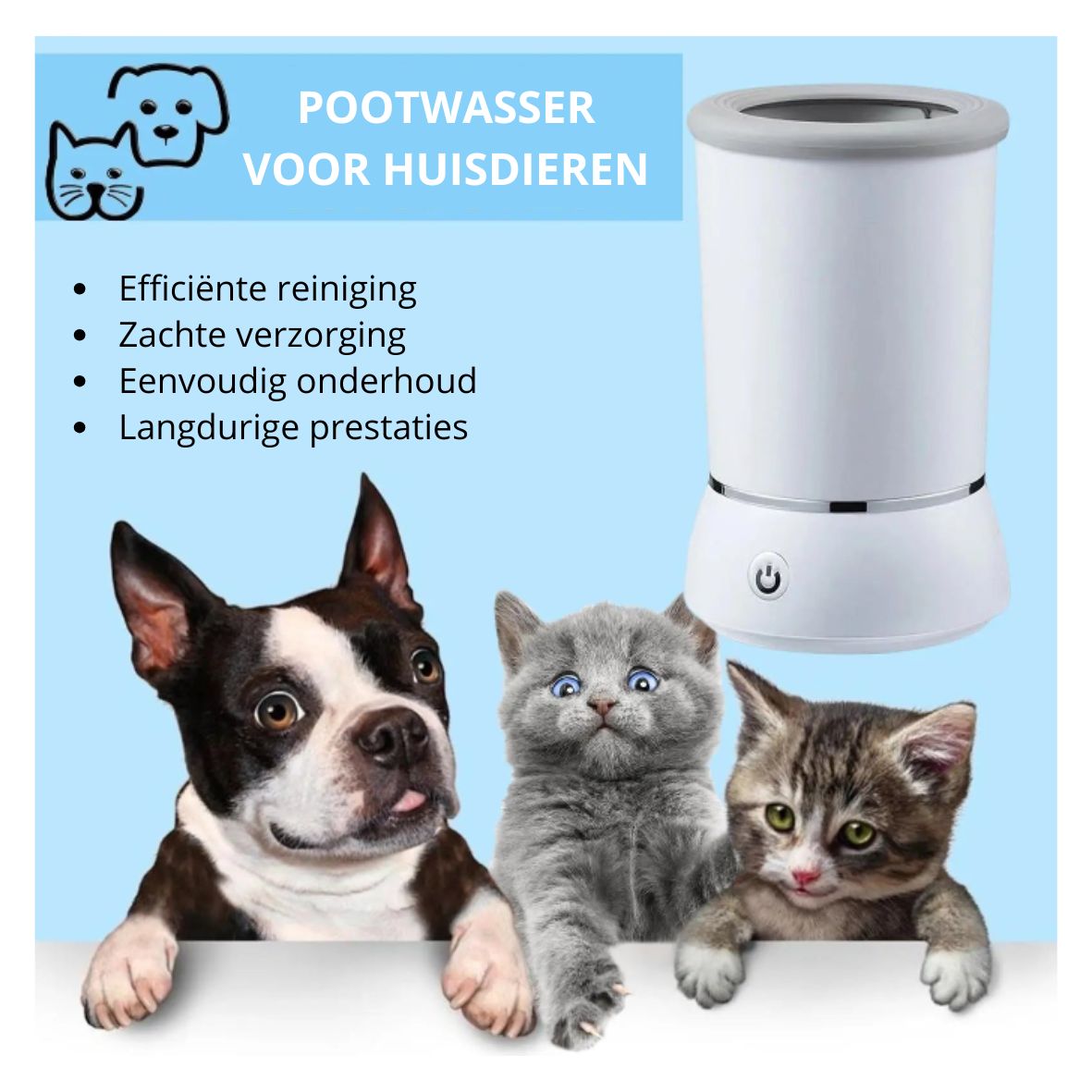 🐾 Automatische potenwasser voor honden en katten