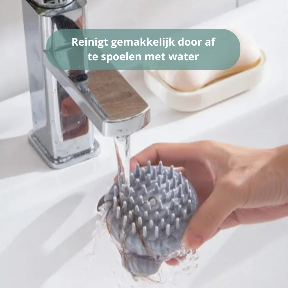 🐾 Wasborstel met shampoodispenser voor honden en katten – zachte massage- en wasborstel