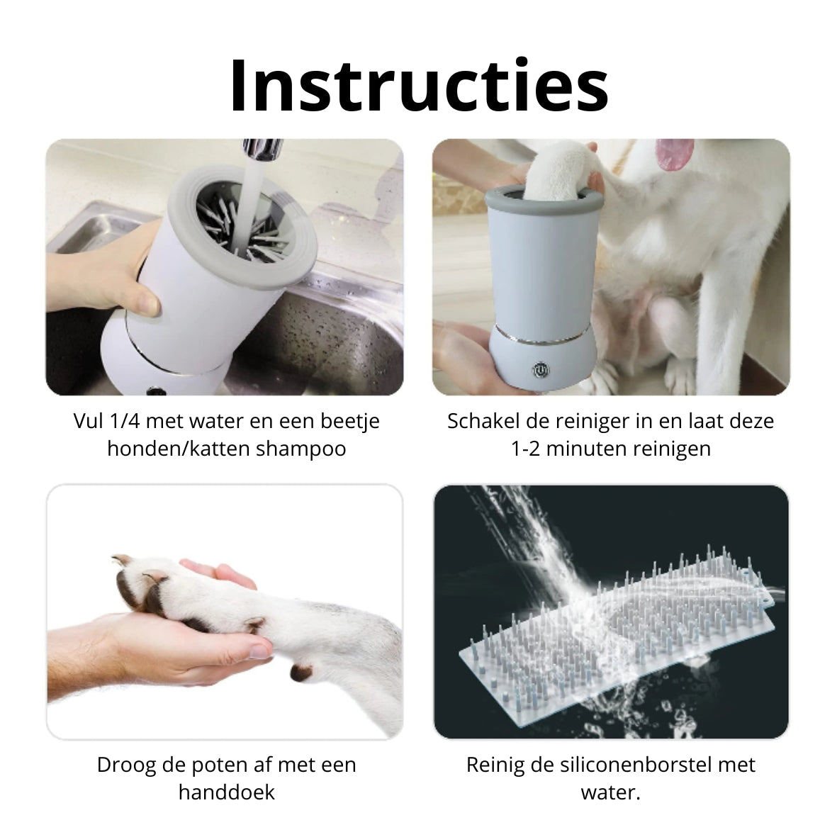 🐾 Automatische potenwasser voor honden en katten