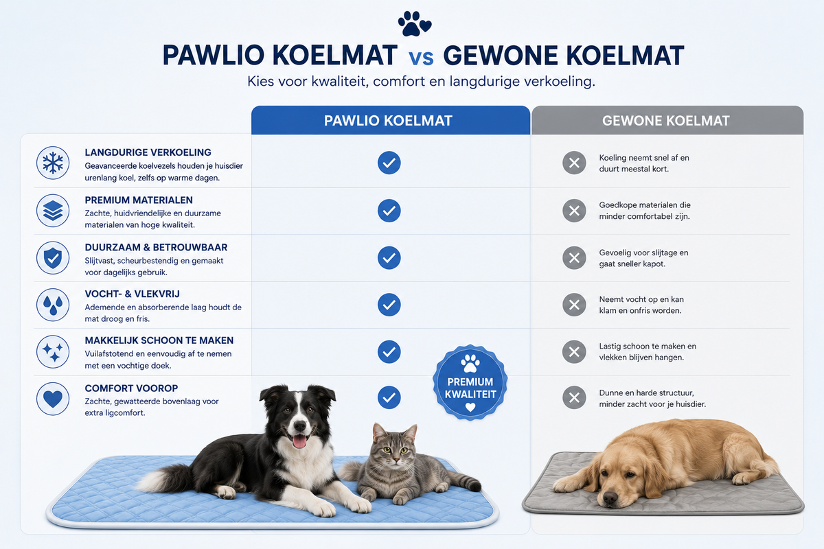 Pawlio zomerse koelmat voor honden en katten – Koele vezelstof
