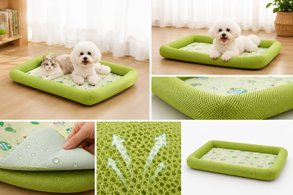 Pawlio zomer koelbed voor honden en katten – Ademend mesh bed met verhoogde rand