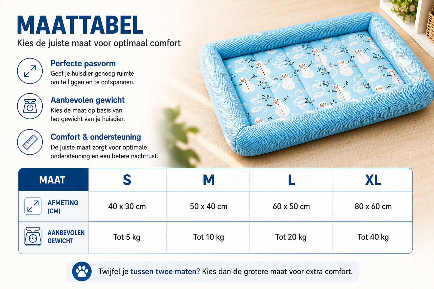 Pawlio zomer koelbed voor honden en katten – Ademend mesh bed met verhoogde rand