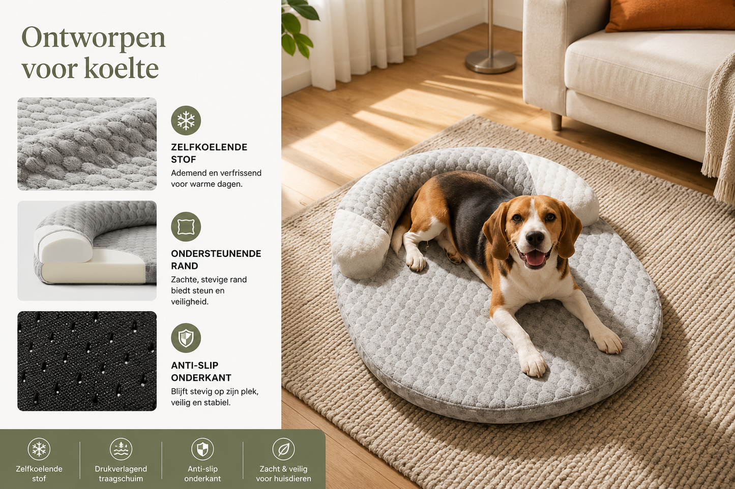 Pawlio ovaal verkoelend bed