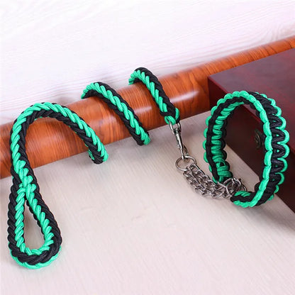 Nylon hondenriem met halsband – 1,2m
