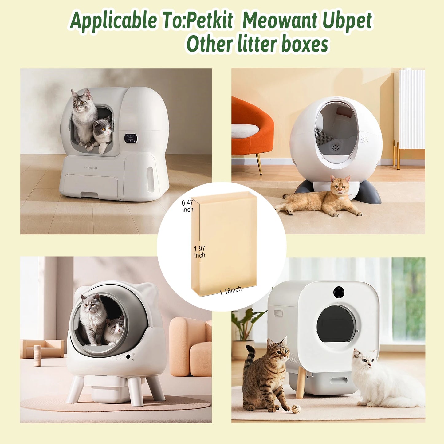 Pawlio deodorant navulling – Compatibel met PETKIT, Meowant & UBPET SC01/SC02