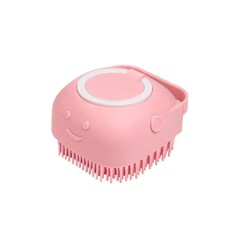 🐾 Zachte wasborstel met shampoodispenser – 2-in-1 was -en massageborstel voor honden en katten