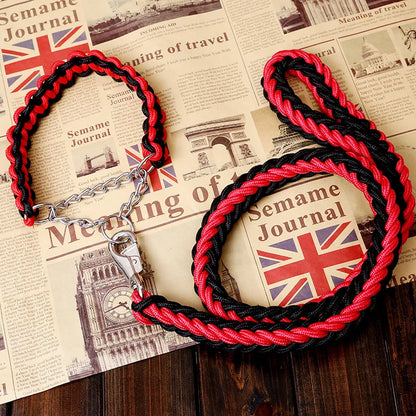 Nylon hondenriem met halsband – 1,2m