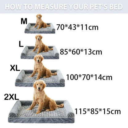 🐾 Hondenmand met traagschuim – waterdichte en wasbare luxe hondenmand voor middelgrote honden