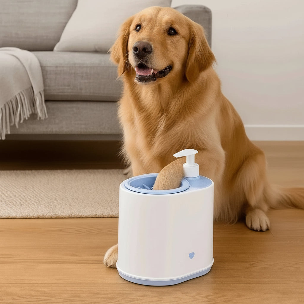 🐾 2-in-1 hondenpootreiniger met zeepdispenser – beste elektrische pootreiniger voor honden en katten