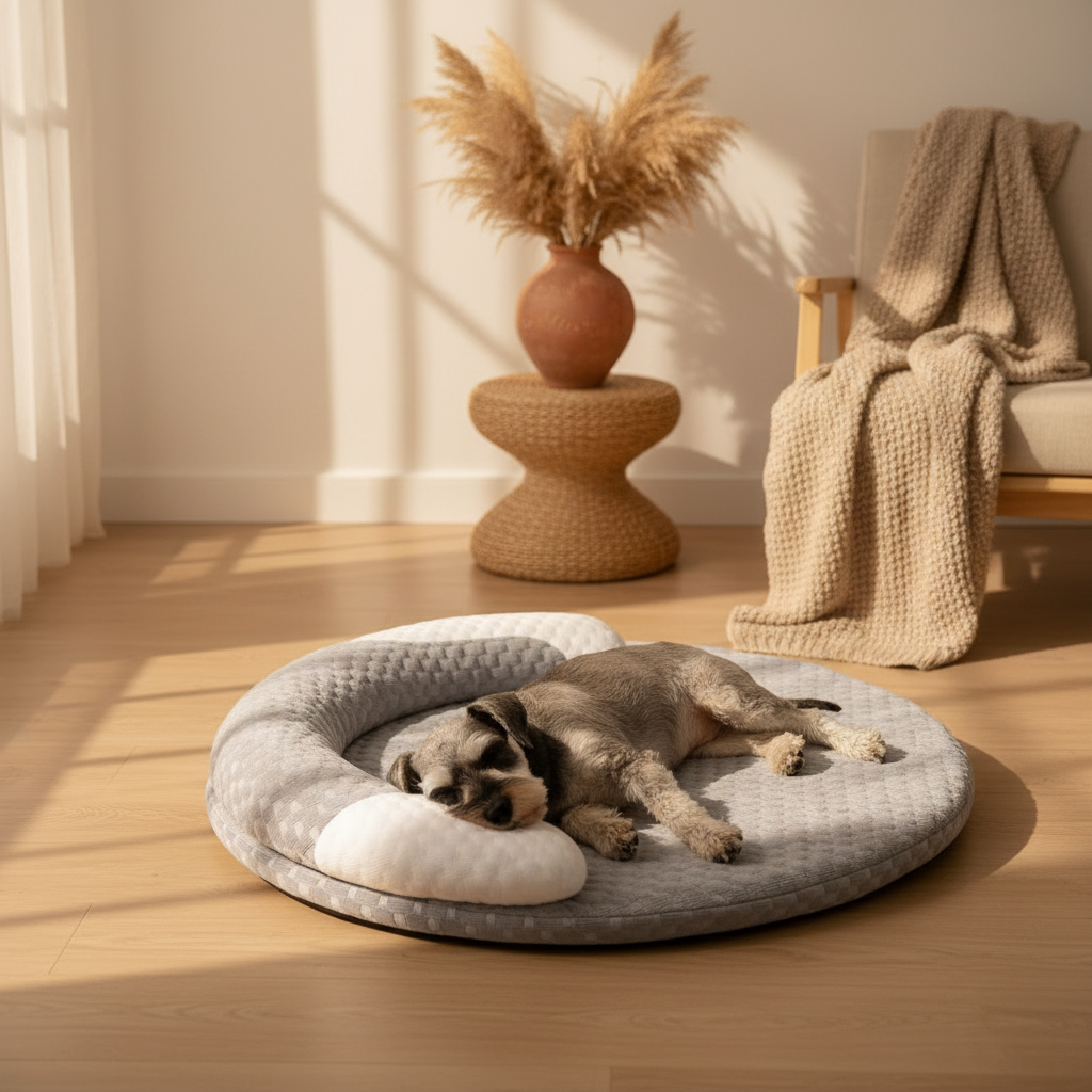 Pawlio ovaal verkoelend bed voor honden & katten – Ice silk ademend bed
