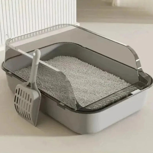 Pawlio halfgesloten kattenbak – Hoge randen & spatwaterdicht, incl. schep