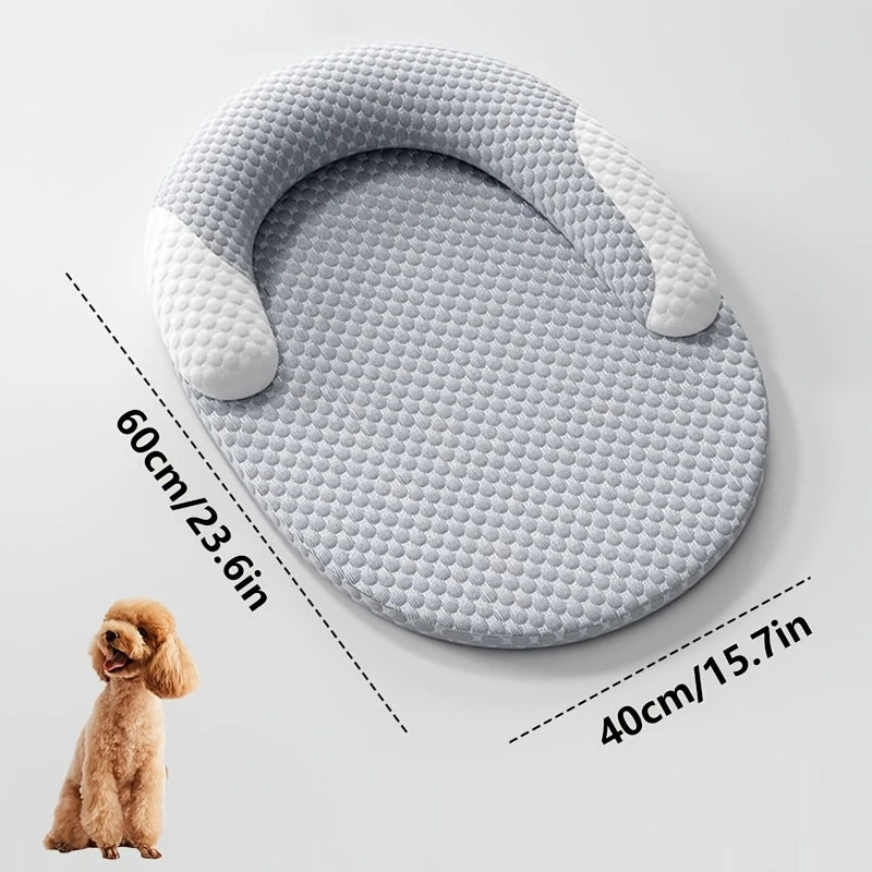 Pawlio ovaal verkoelend bed voor honden & katten – Ice silk ademend bed