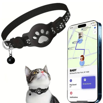 🐾 GPS-halsband voor katten – realtime tracker met reflecterende en waterdichte anti-verlies functie