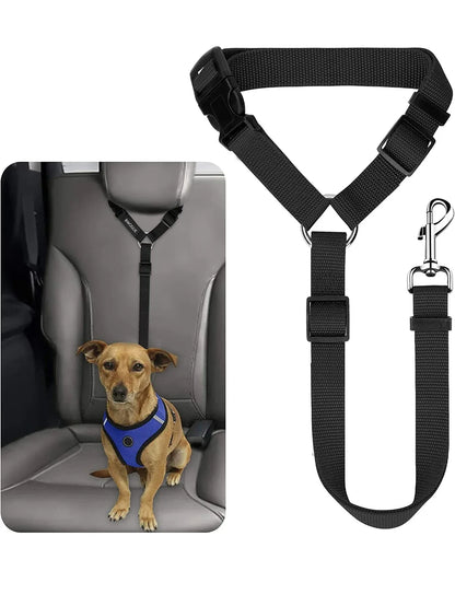 Pawlio autogordel voor honden & katten – Verstelbare nylon veiligheidsgordel