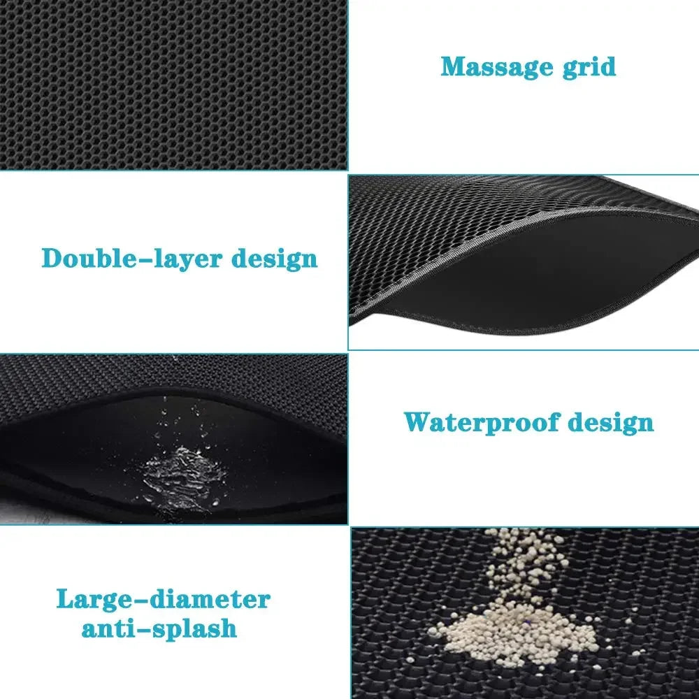Pawlio kattenbakmat – Dubbellaags, waterdicht & antislip