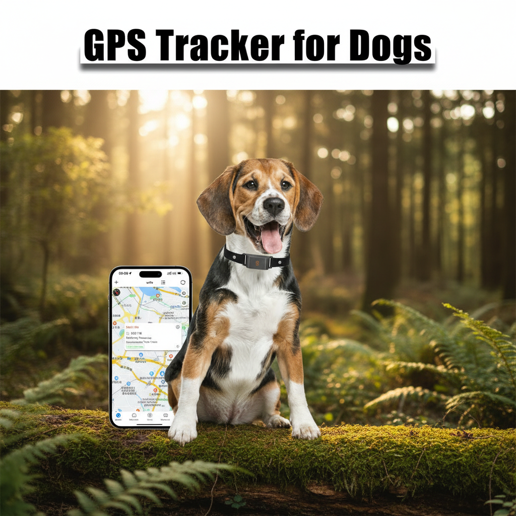 🐾 GPS-tracker voor honden – realtime 4G locatie tracker met wereldwijde dekking en virtuele omheining