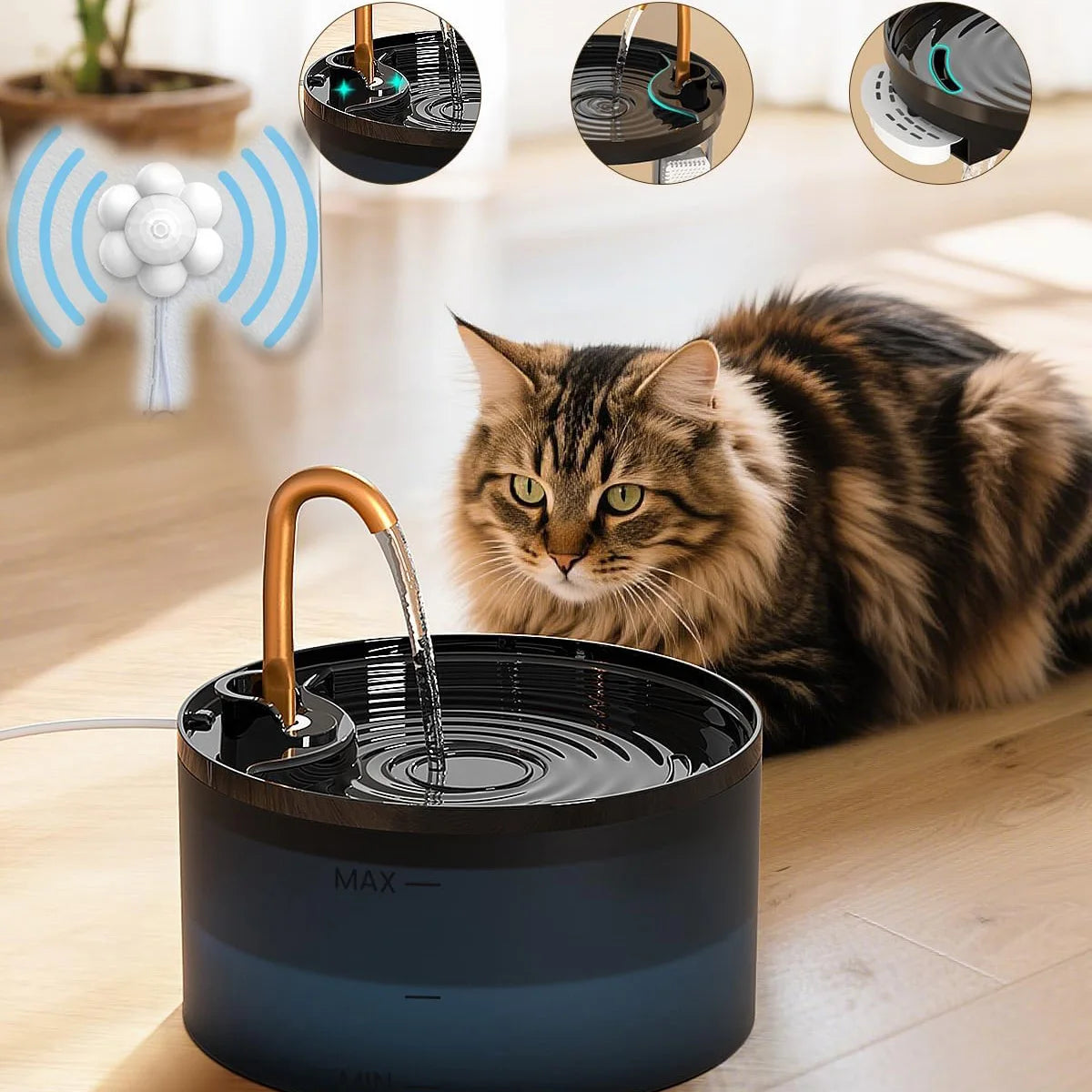 🐾 Superstille drinkfontein voor huisdieren – automatische waterfontein met filter