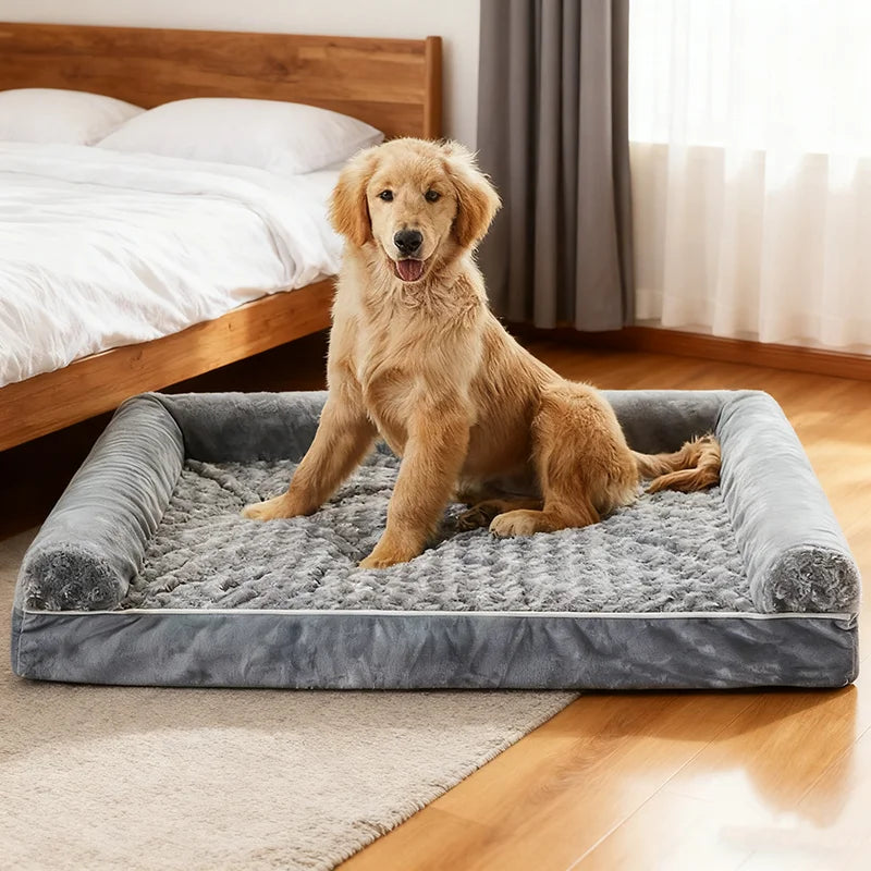 🐾 Hondenmand met traagschuim – waterdichte en wasbare luxe hondenmand voor middelgrote honden