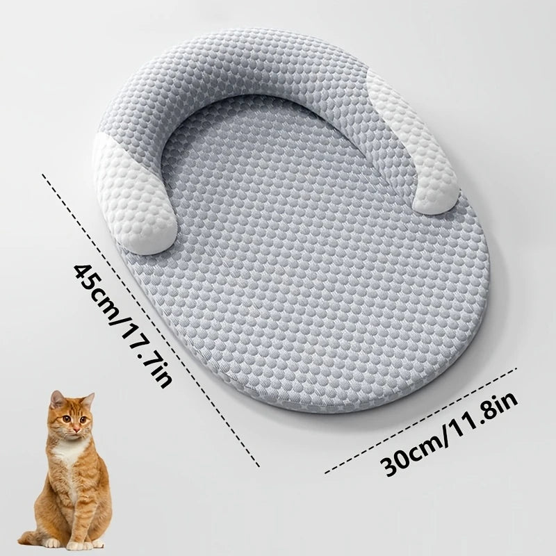 Pawlio ovaal verkoelend bed voor honden & katten – Ice silk ademend bed