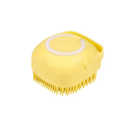 🐾 Zachte wasborstel met shampoodispenser – 2-in-1 was -en massageborstel voor honden en katten