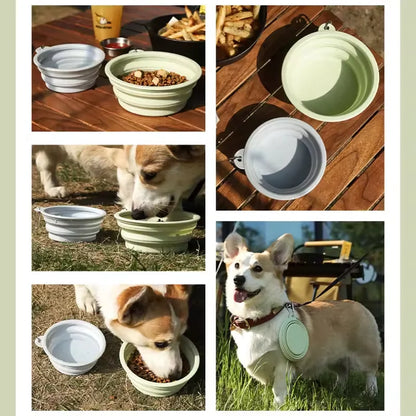Pawlio opvouwbare reisbak voor honden & katten – Siliconen voer- en waterbak voor onderweg