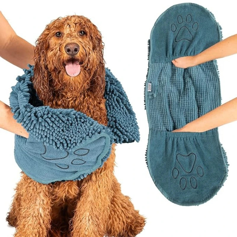 Pawlio badhanddoek voor honden & katten – Sneldrogende chenille handdoek