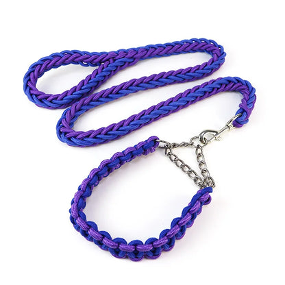 Nylon hondenriem met halsband – 1,2m