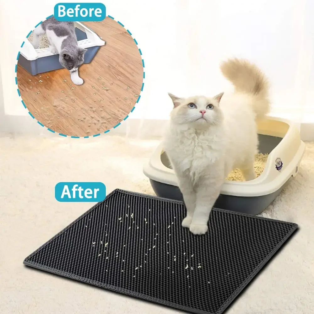 Pawlio kattenbakmat – Dubbellaags, waterdicht & antislip