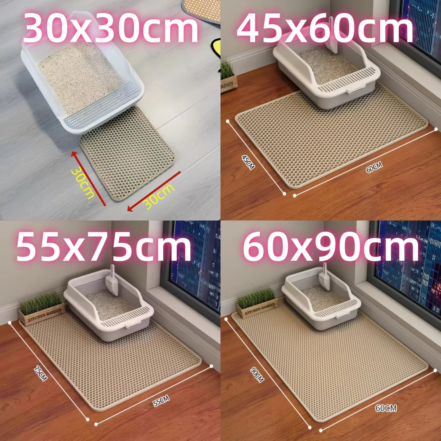 Pawlio kattenbakmat XL – Heavy duty EVA, waterdicht & zandstopper