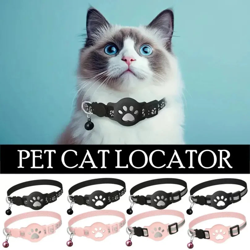 🐾 GPS-halsband voor katten – realtime tracker met reflecterende en waterdichte anti-verlies functie