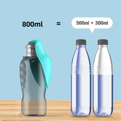 🐾 Draagbare drinkfles voor honden 800 ml – grote reiswaterfles voor onderweg