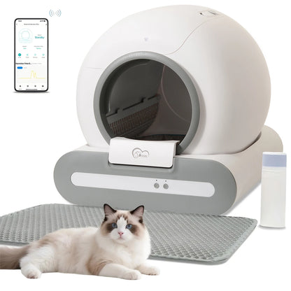 Pawlio smart zelfreinigende kattenbak – 65L, App-bediening, incl. mat & zakken