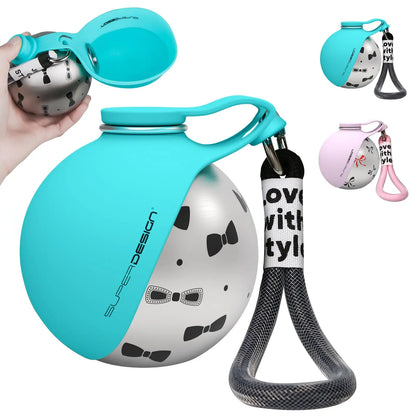 🐾 2-in-1 draagbare drinkfles voor honden – lekvrije reiswaterfles met drinkbak