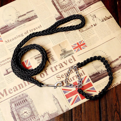 Nylon hondenriem met halsband – 1,2m