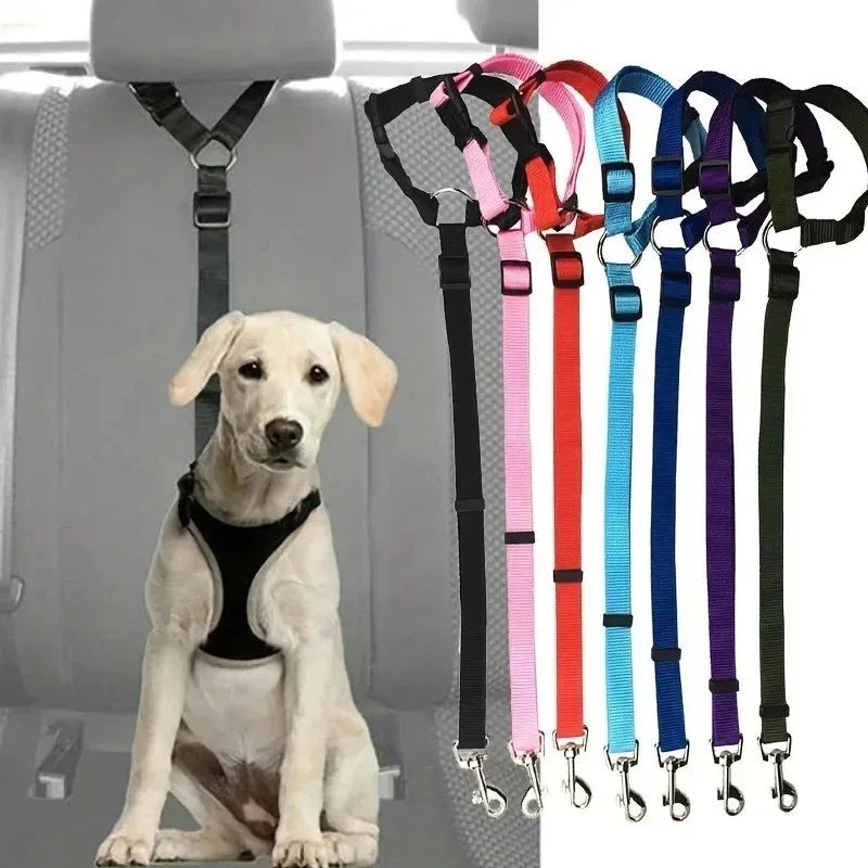 Pawlio autogordel voor honden & katten – Verstelbare nylon veiligheidsgordel