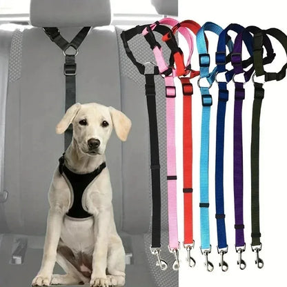 Pawlio autogordel voor honden & katten – Verstelbare nylon veiligheidsgordel