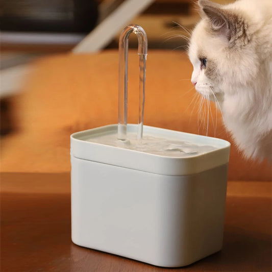 🐾 Ultrastille waterfontein voor katten & honden – 1,5L recirculatiefilter met oververhittingsbeveiliging