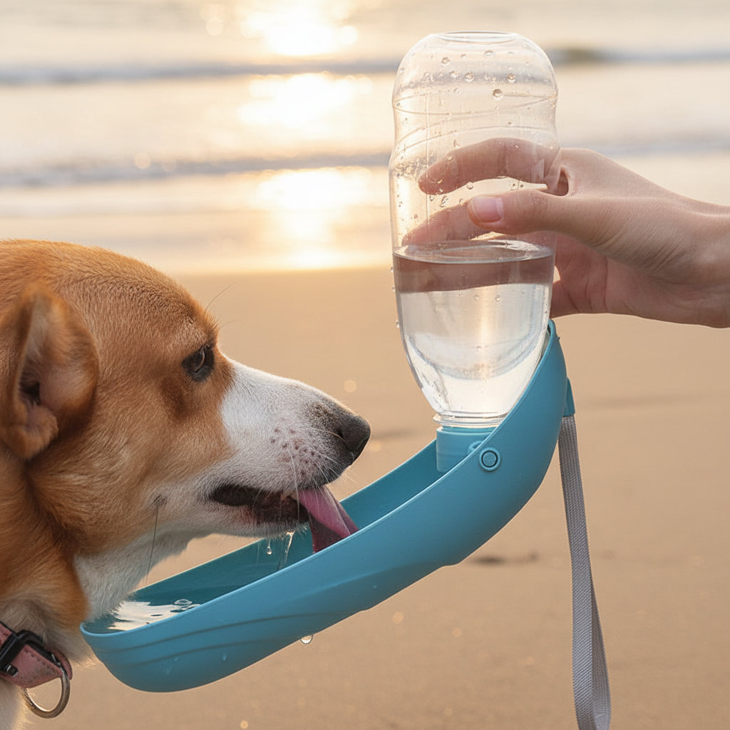 🐾 Draagbare waterfles voor honden – opvouwbare drinkfles voor wandelen en reizen