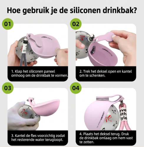 2-in-1 lekvrije drinkfles met drinkbak voor honden 🐾