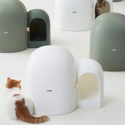Pawlio premium kattenbak XL – Volledig gesloten, geurwerend & milieuvriendelijk