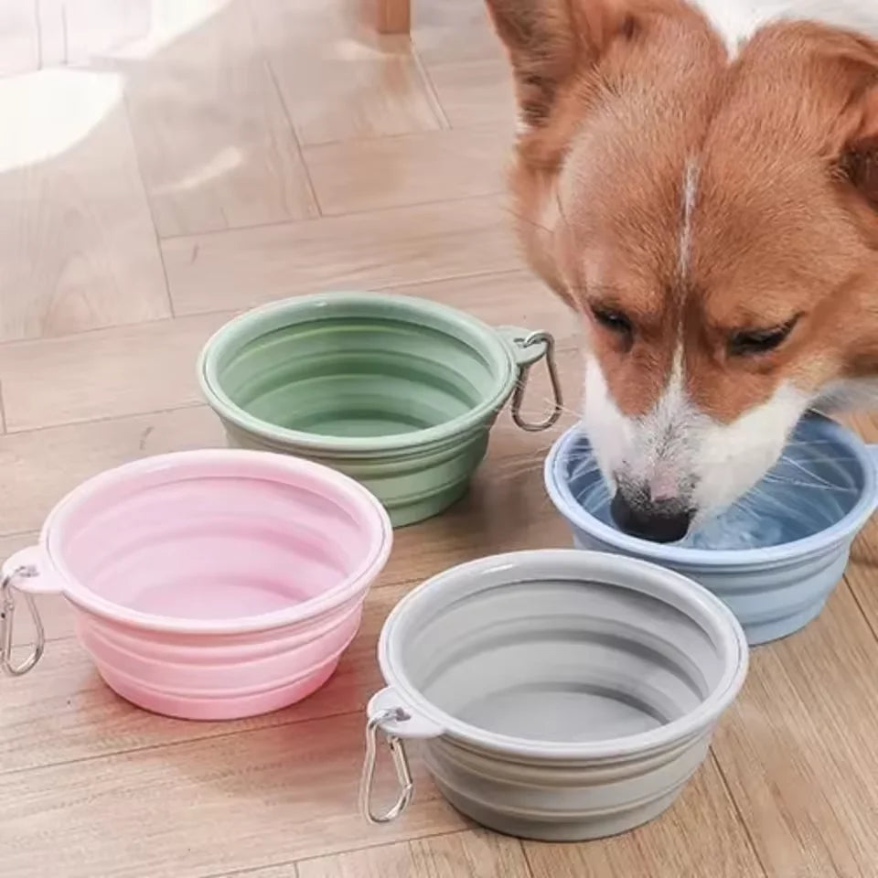 Pawlio opvouwbare reisbak voor honden & katten – Siliconen voer- en waterbak voor onderweg