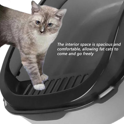 Pawlio halfgesloten kattenbak – Hoge randen & spatwaterdicht, incl. schep