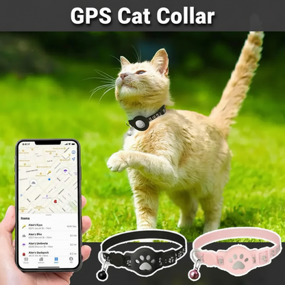 🐾 GPS-halsband voor katten – realtime tracker met reflecterende en waterdichte anti-verlies functie