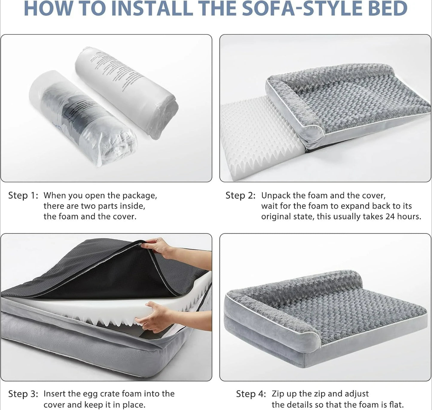 🐾 Orthopedisch hondenbed voor grote honden – waterdicht en ondersteunend ligbed met wasbare hoes
