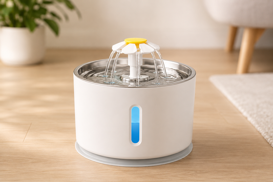 🐾 Pawlio RVS Drinkfontein 3,2L – Fluisterstil voor katten & honden