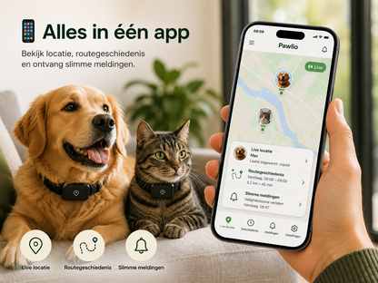 Pawlio GPS-tracker met smartphone-app voor honden