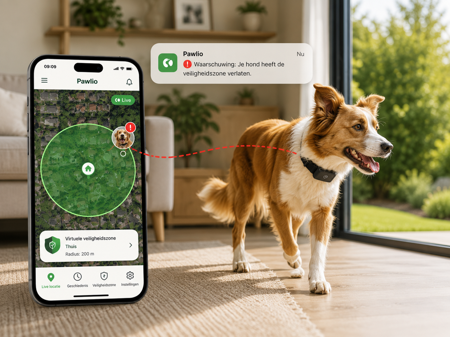 Pawlio GPS-tracker met virtuele omheining voor honden